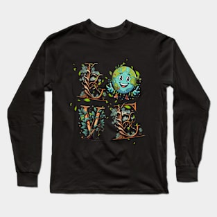 Love World Earth Day 2024 planet Environmental tree Long Sleeve T-Shirt